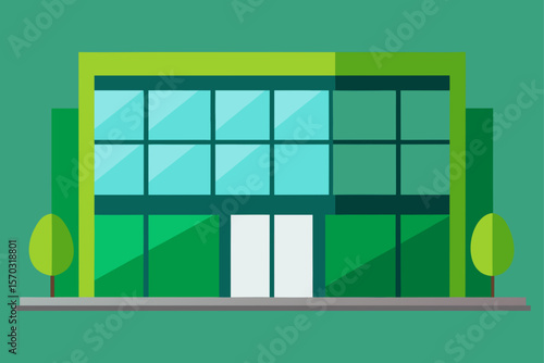 window with green windows