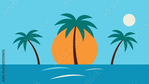 palm trees on the beach