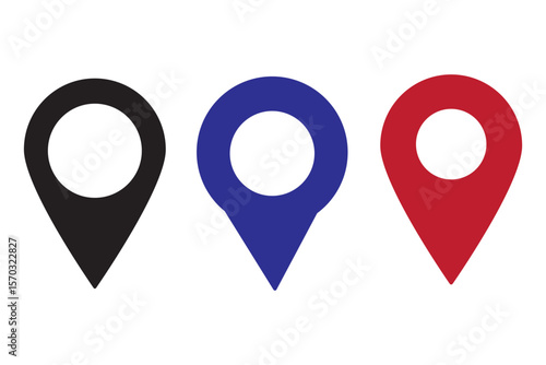Location  pointer with pin icon isolated background
