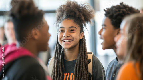 A youth center offering a leadership program, where teens learn to organize events, manage teams, and develop their leadership potential. —ar 16:9 