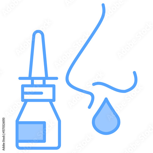 Nasal Spray Blue Icon