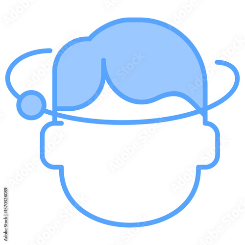 Headache Blue Icon