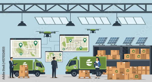 Sustainable Logistics Optimizing Green Supply Chains with Drone Technology