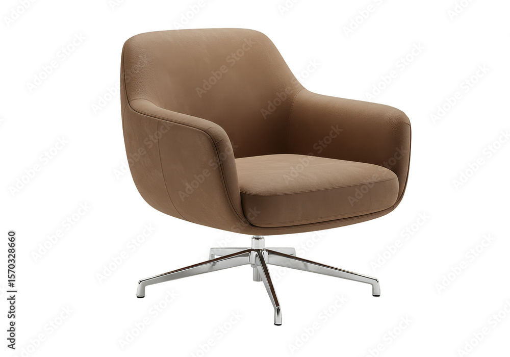 Isolated 3D Rendering Brown Armchair Furniture with Transparent Background Isolated 3D Rendering Brown Armchair Furniture with Transparent Background