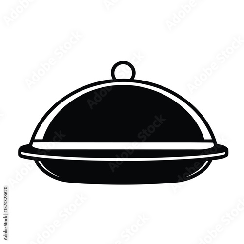 restaurant cloche isolated on white background