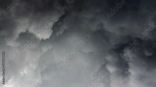 view of inside a thunderstorm inside a cumulonimbus cloud