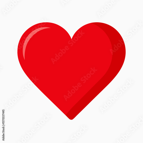 Red Heart Love Sticker Vector on White Background for Romantic and Creative Projects Free Download Red Heart Love Sticker Vector on White Background for Romantic and Creative Projects - GFXLoad