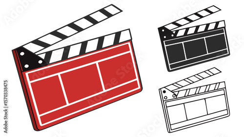 movie clapper board vector illustration