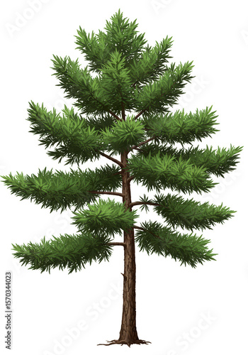 Isolated Pine Tree Evergreen Conifer Plant Transparent Background Design