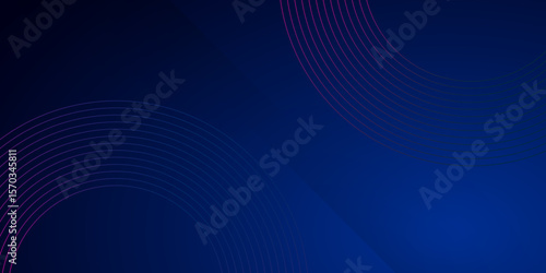 Abstract structure circuit computer technology business background with blue purple color.Blue gradient modern dynamic luxury abstract banner template with glowing geometric stripe lines.	