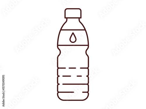 Mineral water icon. Beverages outline icon. Simple drink or beverages vector illustration in modern thin line style.