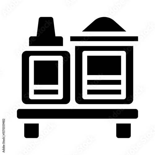 condiment station glyph icon