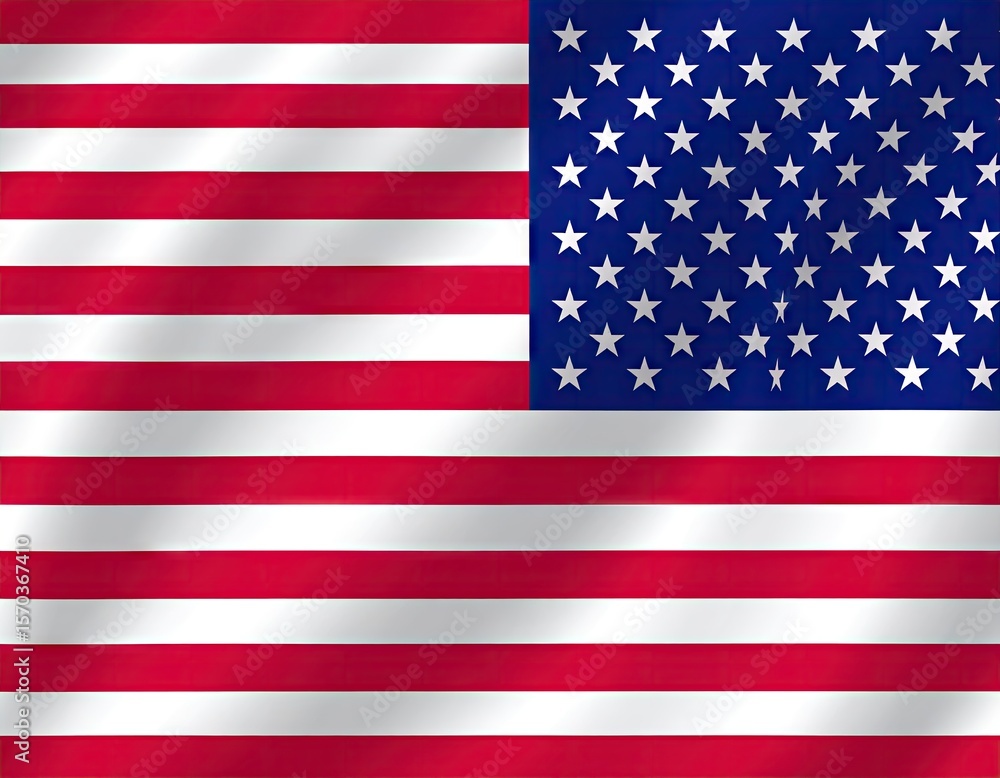 Naklejka premium American flag waving