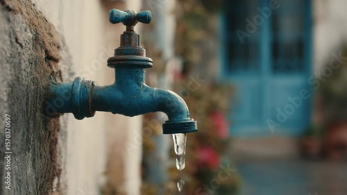 water dripping from the water tap