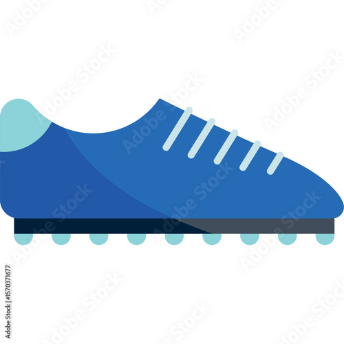 Flat Style Soccer Cleats Vector Illustration
