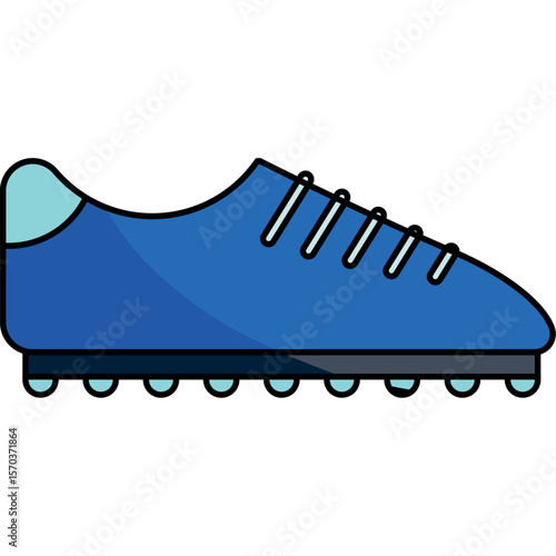 Flat Style Soccer Cleats Vector Illustration
