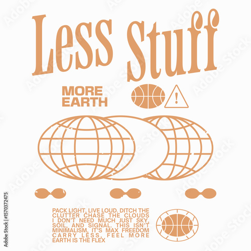 Digital nomad urban graphic t-shirt for print, Nomadic remote working, freelance, Vintage environment graphic, Work and sustainability poster design