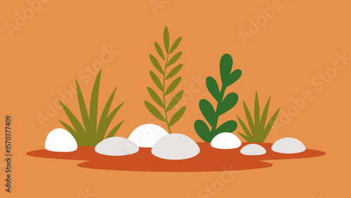 Vector illustration of an olive tree with branches and leaves, embodying
