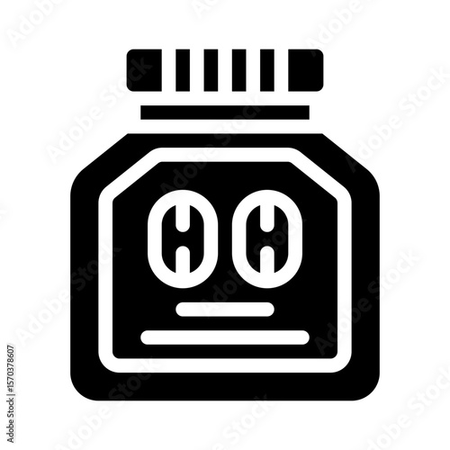 instant coffee glyph icon