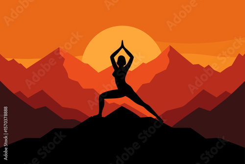 silhouette of a man on a mountain