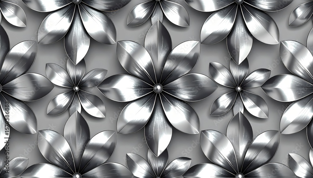 Elegant Gray And Silver Floral Pattern Elegant Gray And Silver Floral Pattern
