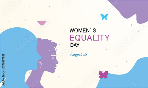 Colorful Abstract Background and Editable Social Media Template for Women’s Rights Awareness