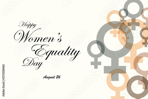 Modern Typography Poster and Feminism Symbol for Women Equality Movement.