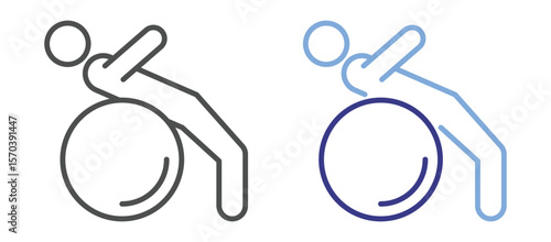 Exercise ball icon Color