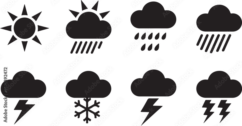 Simple Rainy Weather Vectors
Simple Rainy Weather Vectors