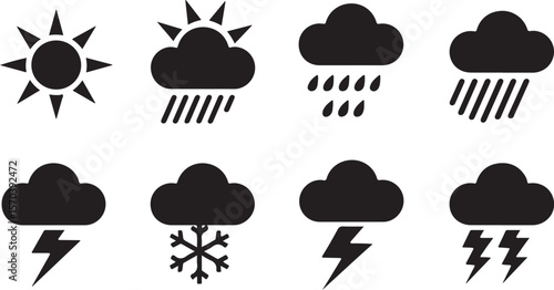 Simple Rainy Weather Vectors

