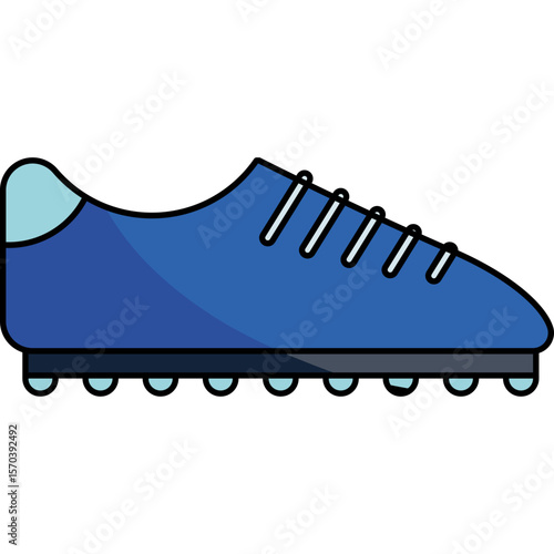 Flat Style Soccer Cleats Vector Illustration

