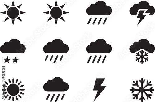Black White Weather Clipart

