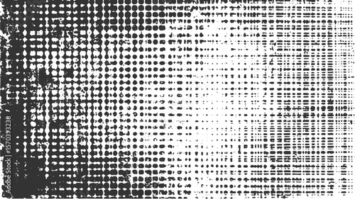 Abstract Black and White Irregular Dot Pattern Texture Background Graphic Design Element Halftone Style Monochrome Grunge Overlay