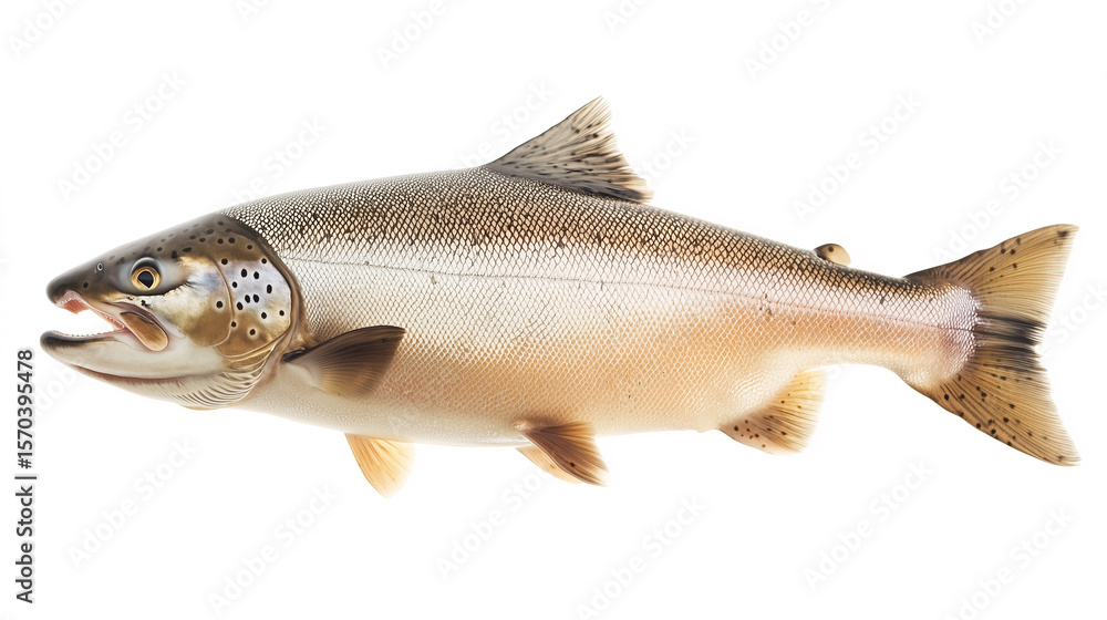 Obraz premium Salmon fish isolated on white