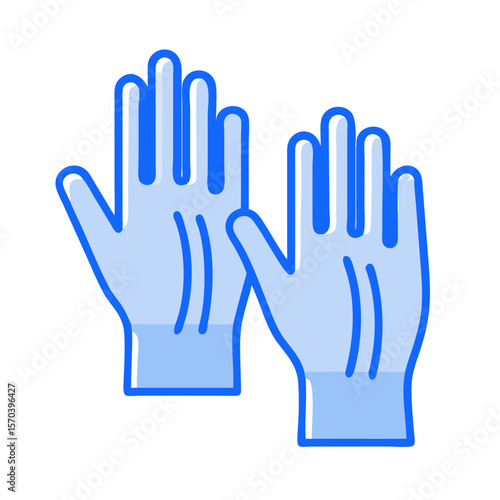 Illustration of protective gloves for medical and industrial purposes