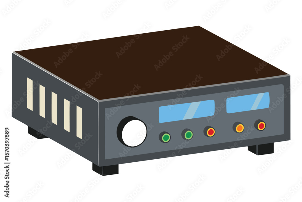 Obraz premium Modern electronic device with digital displays and control buttons
