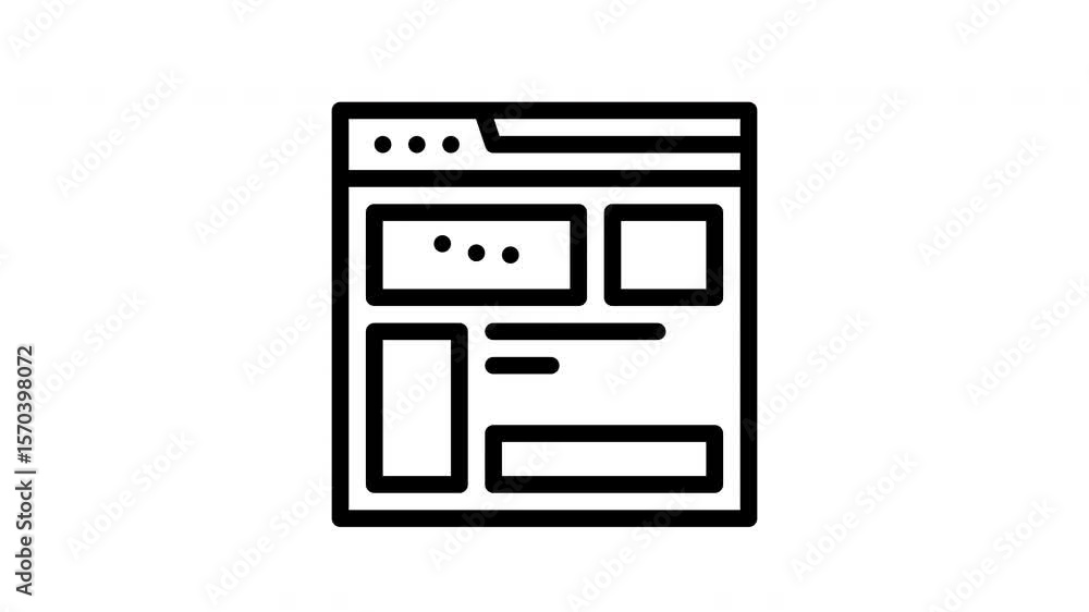 browser minimalist stroke animation browser minimalist stroke animation
