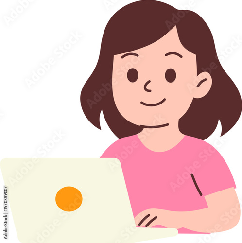 Woman Working Using Her Laptop