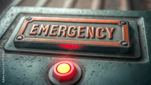 Emergency Control Button Industrial Safety Alert with Prominent Red Switch for Quick Response in Critical Situations