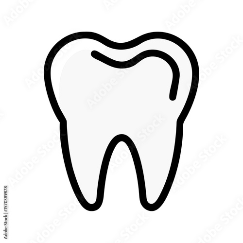 White tooth with cavity on a solid White Background