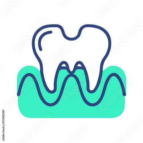 Clean tooth and healthy gums illustration graphic vector