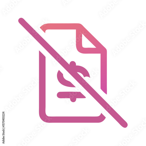 No invoice required pink aesthetic icon for financial freedom