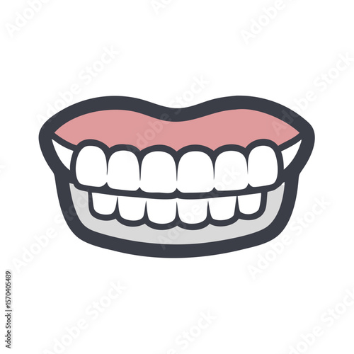 Dental Chart Illustration Displaying Healthy Teeth and Gums