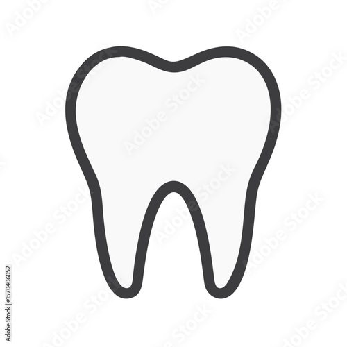 Tooth illustration on White Background for dental concept design