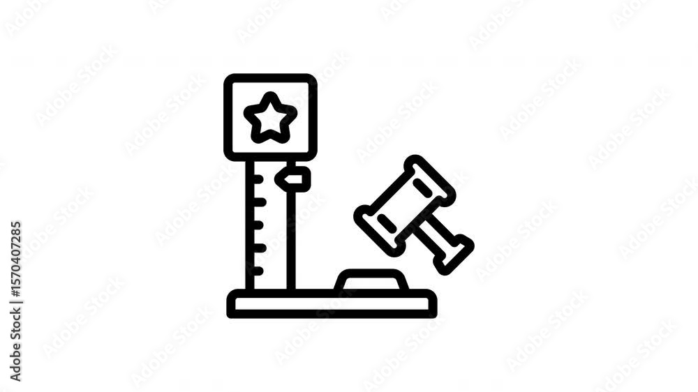 Animated Hammer Strength Game Machine