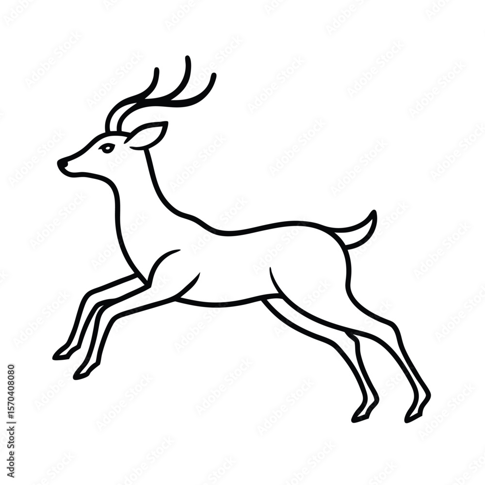 Fototapeta premium deer silhouette vector