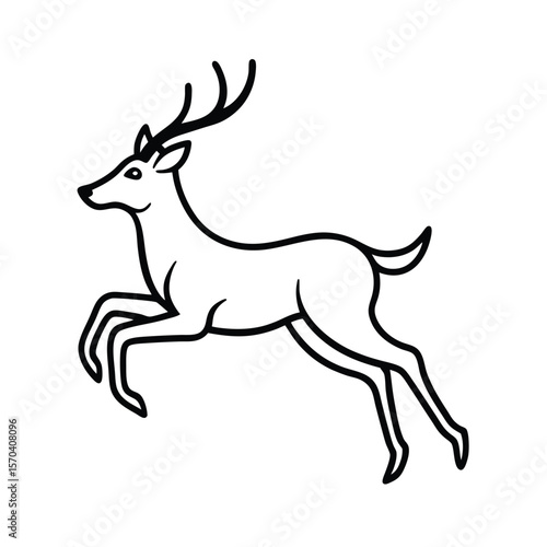 Wallpaper Mural deer silhouette vector illustration Torontodigital.ca