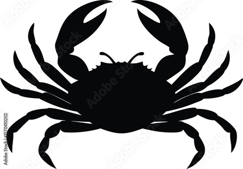 crab silhouette vector for logo and branding use