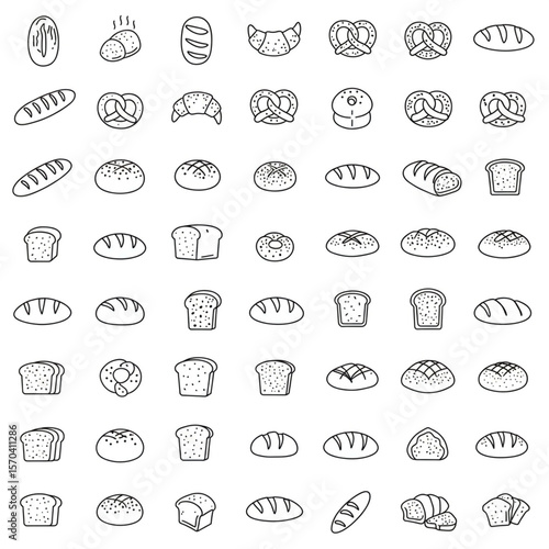 Web icons set: modern flat vector symbols for business and internet design
