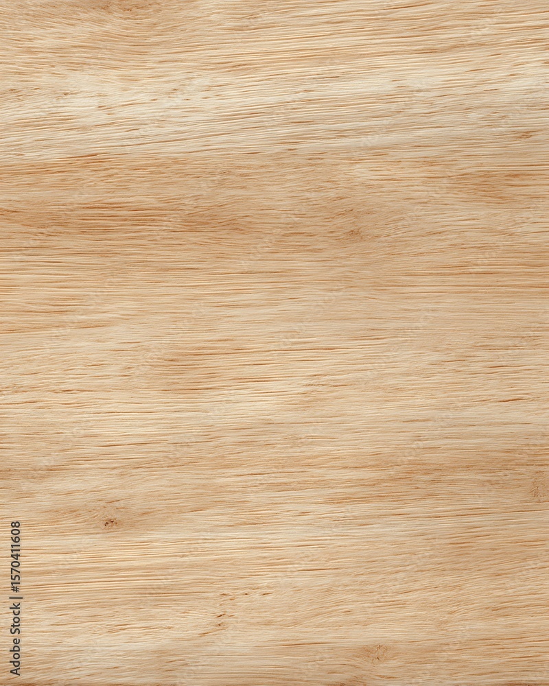 Naklejka premium Close-up of a light brown wooden surface showing natural grain patterns and texture.